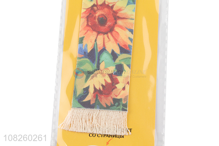 Hot selling sunflower bookmarks laminated book markers for kids adults