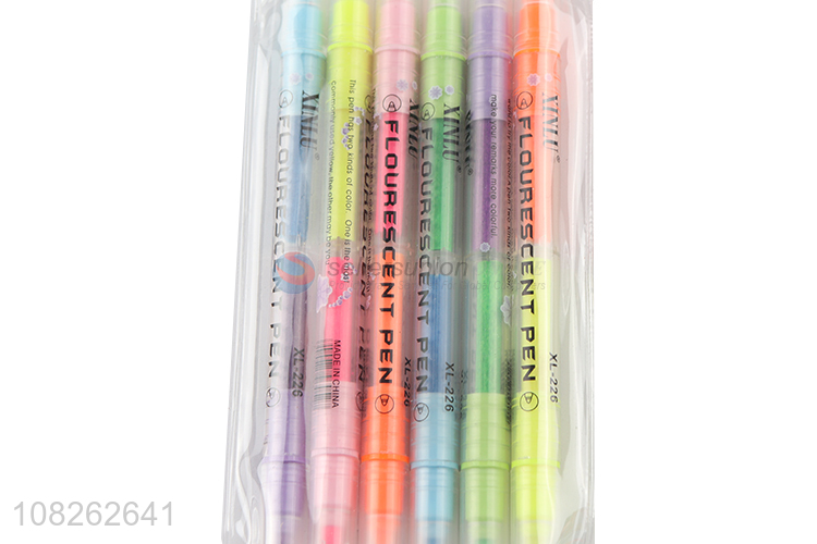 Yiwu direct sale double-ended highlighters students markers