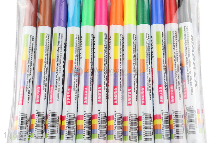Wholesale 12 Pieces Colored Whiteboard Marker Set