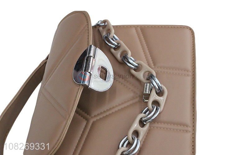 New design trendy elegant women handbag pu leather shoulder messeger bag