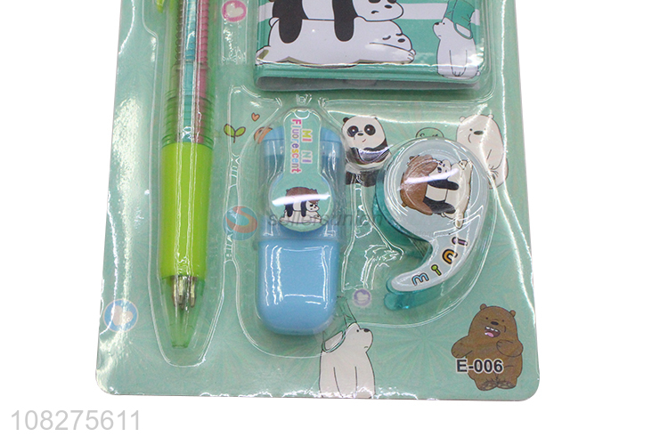 Cartoon Animal Pattern Mini Notebook With Pen Set