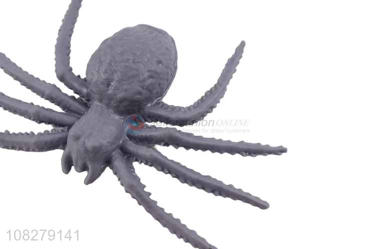 Good quality soft TPR simulation spider Halloween props trick toy