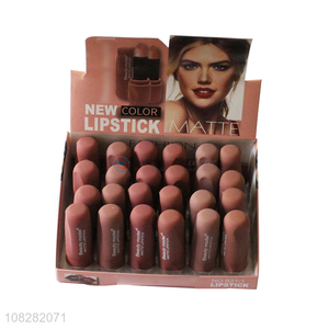 Yiwu market silky matte waterproof long lasting nude lipstick