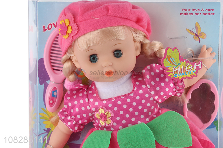 Wholesale from china baby pretty dolls set toys with comb and mirror