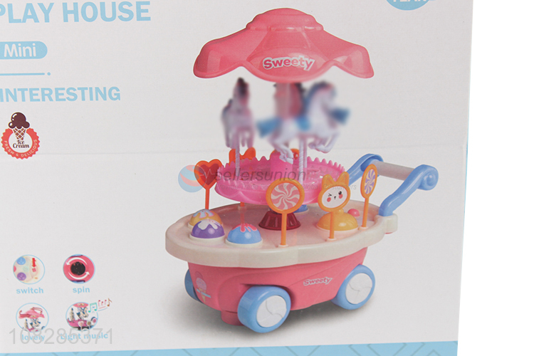 Online wholesale non-toxic mini carousel cart toys for kids