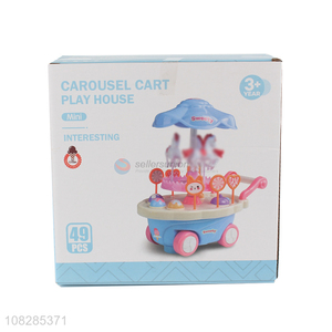 Online wholesale non-toxic mini carousel cart toys for kids