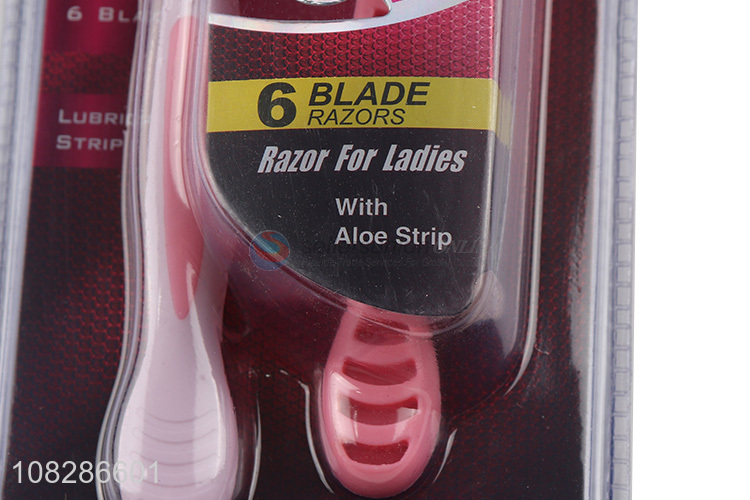 High quality pink ladies blade razors with aloe strip