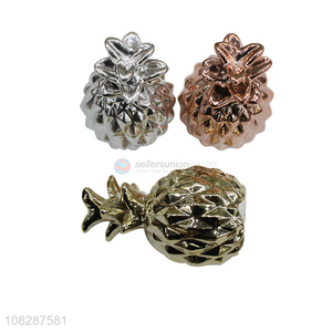 Good quality ceramic pineapple statues fruit sculptures for decor