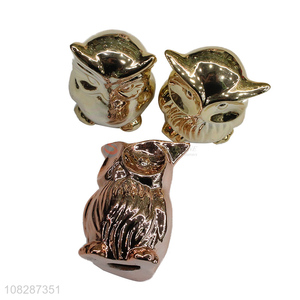 New arrival cute ceramic owl figurines decorative owl statues