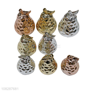Wholesale ceramic pear figurines small ceramic craft for decoration
