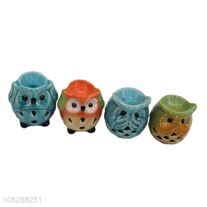 Most popular ceramic owl shape cute statues for tabletop decorations