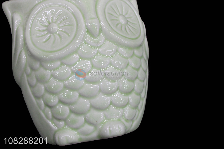 Top quality multicolor owl shape ceramic tabletop decorations