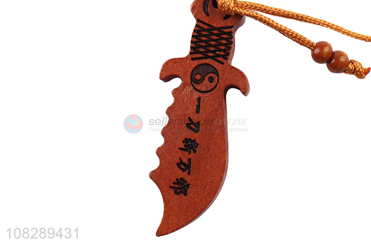 Yiwu factory handmade diy crafts wooden keychain for sale