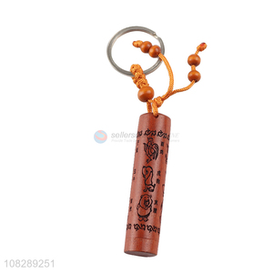 China products wood carved zodiac keychain for pendant