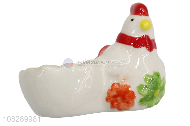 Online wholesale creative rooster ornament ceramic handicrafts