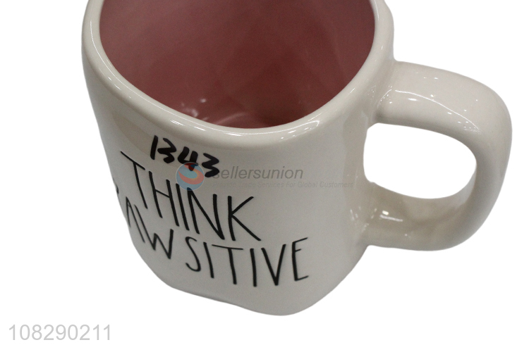 Top quality fashion simple ceramic mug water cup for office