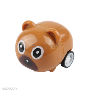 China supplier mini cartoon animal toy car pull back car