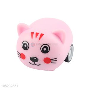Low price kids plastic toy cars mini pull back animal cars