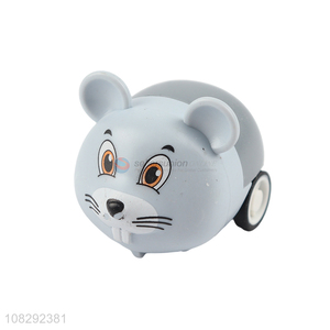 New arrival friction powered pull back cartoon animal toy car
