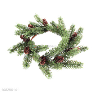 Factory Price Creative Pine Cone Christmas Decorative Wreath