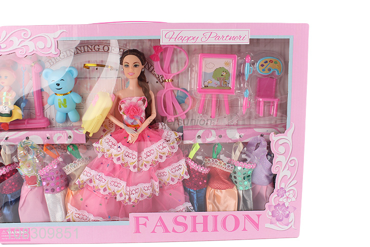 Yiwu market play house toy dolls girls dress up dolls wholesale