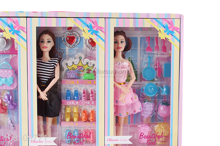 China wholesale beauty doll girls kids play house toys set