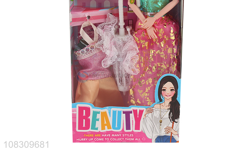 Hot sale girls doll toy set beauty doll play house toy set