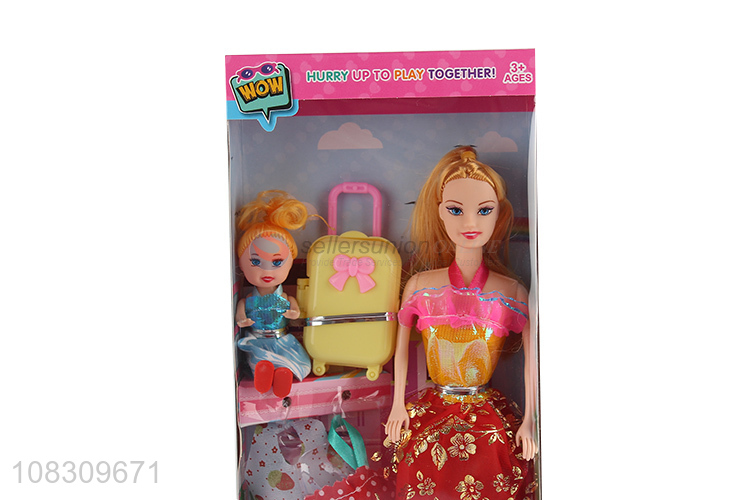 Yiwu market cartoon toy dolls dress up beauty dolls for girls