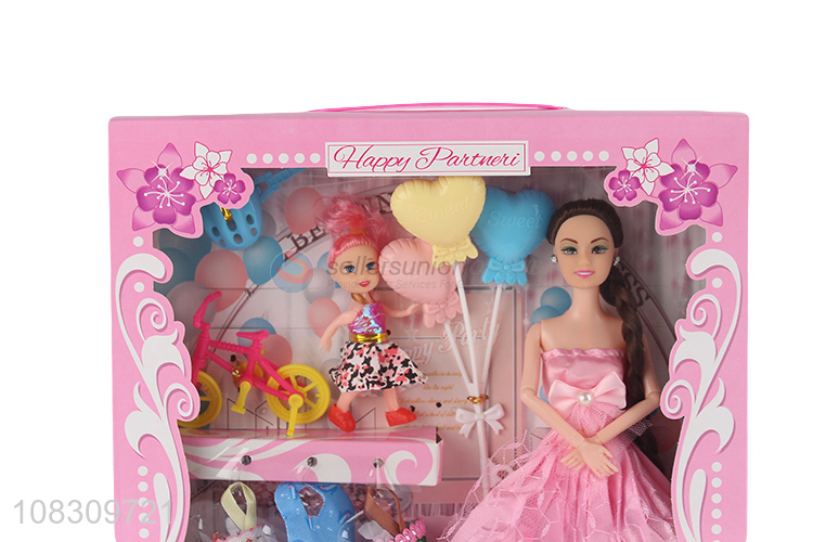 China wholesale beauty doll creative girls kids doll toy set