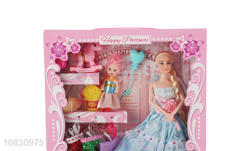 Best seller dress up doll gift box girls play house toy set