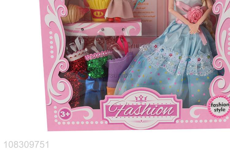 Best seller dress up doll gift box girls play house toy set