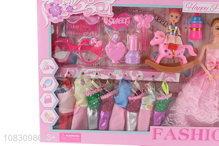 Low price fashion dress up doll girls beauty doll set wholesale