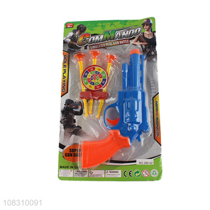 Top selling safe novel shooting plastic gun toys with soft bullet