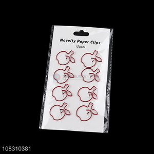 Hot selling mini apple paper clips metal pins for office