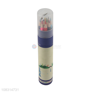 Wholesale 12 colors colored pencils soft core colour pencils