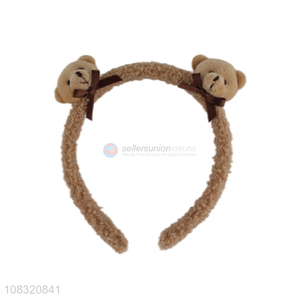 Good quality cute bear hairband animal headband for makeup