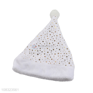 Most popular white party decoration christmas hat for adult