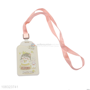 Newest Cartoon Painting Card Holder Name Badge With Lanyard