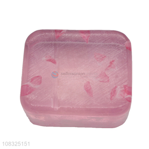 High quality pink essential oil soap cleaning bath soap