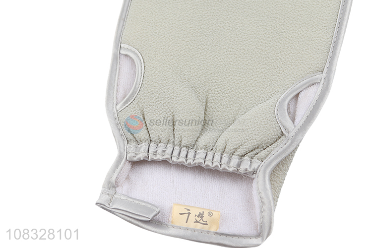 Factory price double sided bath towel bath massage gloves