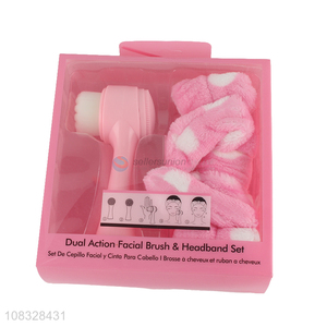 China products dual action facial brush and headband set