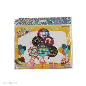 Factory price happy birthday foil balloon set for hanging decoration