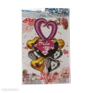 Creative design heart shape love foil balloon set for Valentine's Day