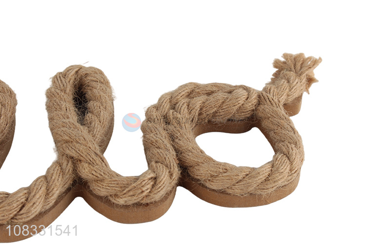 Newest Wooden Hemp Rope Hanging Ornaments For Home Decoration