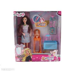 Good quality 11 inch 11 joints fashion doll set for girls kids
