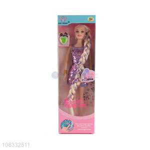 Recent design 11 inch fashion doll wearing sequined skirt