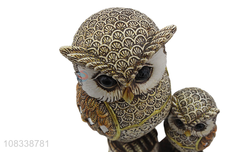 Hot Sale Large And Small Owl Statue Resin Decorative Crafts