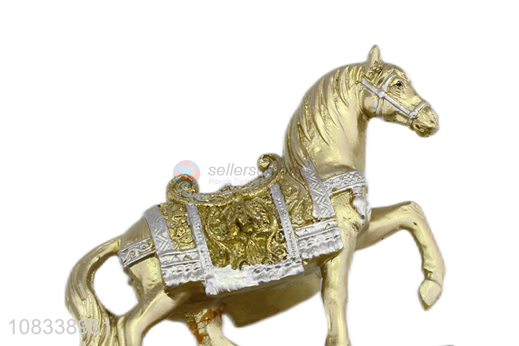 New Products Horse Figurine Decorative Clock Resin Craft