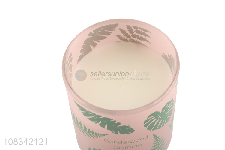 Factory price fresh herb scented candle glass cup wax