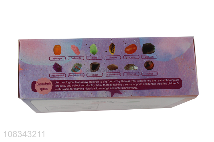 Recent style colorful gems blind box excavation archaeology toy